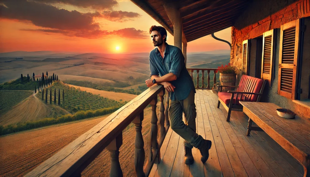 Panorama rurale con fattoria